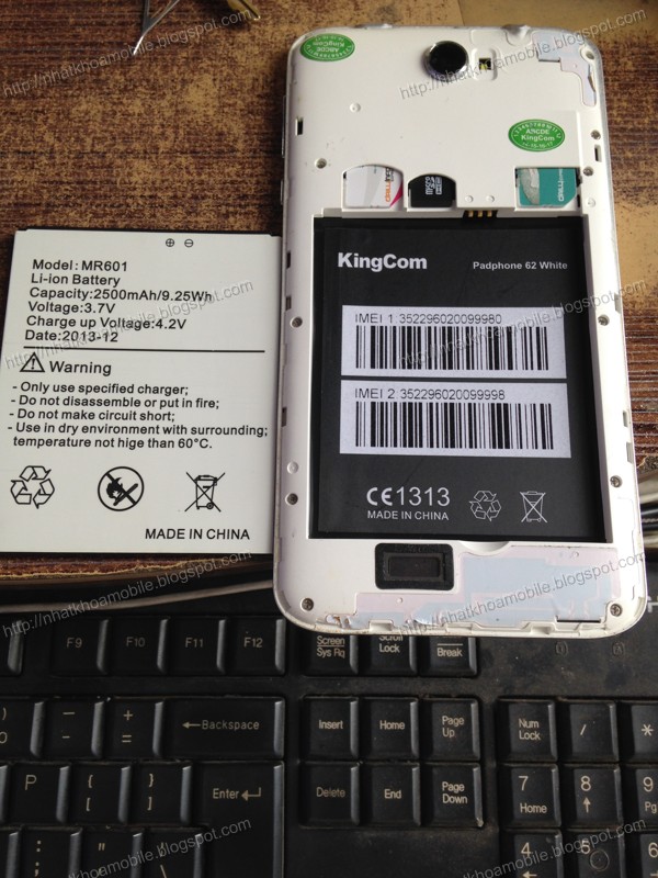 Bán FIle KINGCOM PADPHONE 62 MT6582 file rom SPflashtool ok 