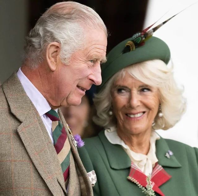 The photograph was taken at the Braemar Games by royal photographer Samir Hussein. The late Queen Elizabeth