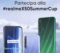 Logo Concorso ''Realme X50 Summer Cup'' : vinci gratis Smartphone Realme e buoni acquisto GameStopZing da 50 euro