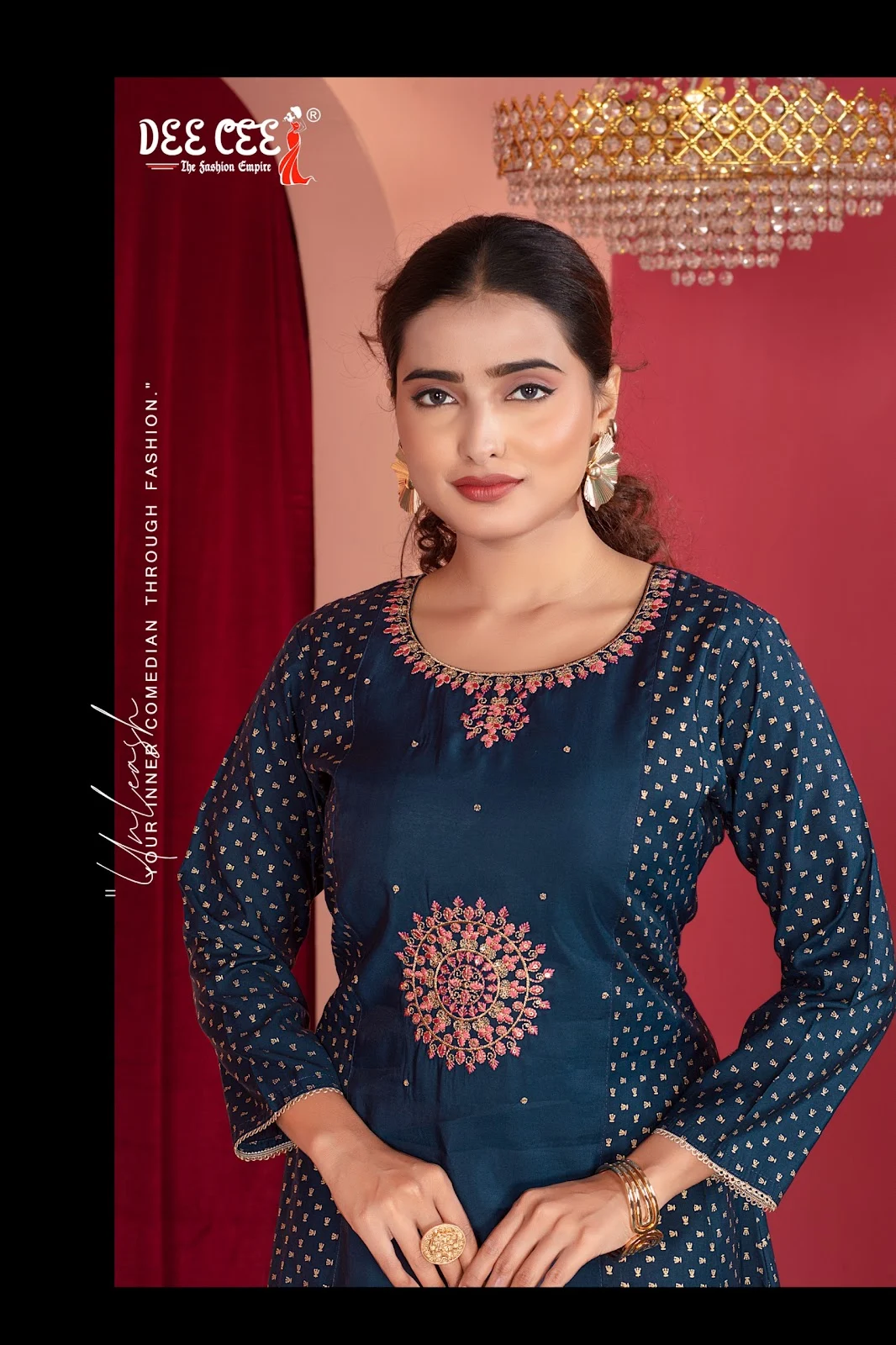 Freya Deecee Chanderi Anarkali Kurtis