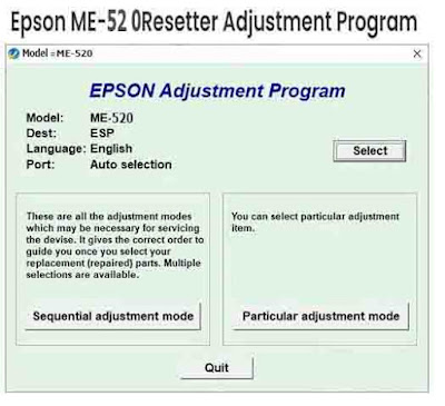 Epson ME Office 520 Resetter Adjustment Program Tool Free Download