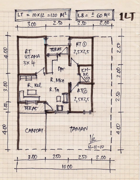 54 Gambar Desain Rumah 10 X 12 Terlihat Keren 