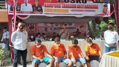 Polres  Labuhanbatu  Launching  Kampung  Tangguh  Anti  Narkoba Di  Kecamatan  Kotapinang 