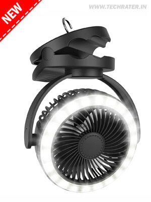Portable Cooling Fan with LED light (Rechargeable)