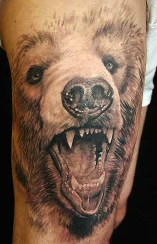 tattoo polar bear. Deeper Meanings Custom Tattoo Art Bear Head Tattoos
