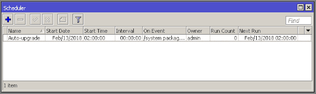 Cara upgrade routeros mikrotik secara otomatis dengan scheduler Cara Upgrade RouterOS Mikrotik Secara Otomatis Dengan Scheduler