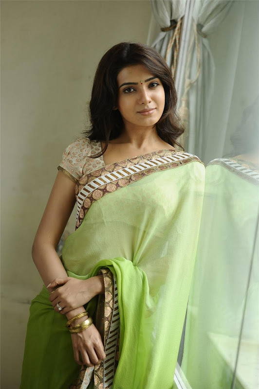 Telugu Lovely Actress Samantha Exclusive Cute Saree Stills hot images