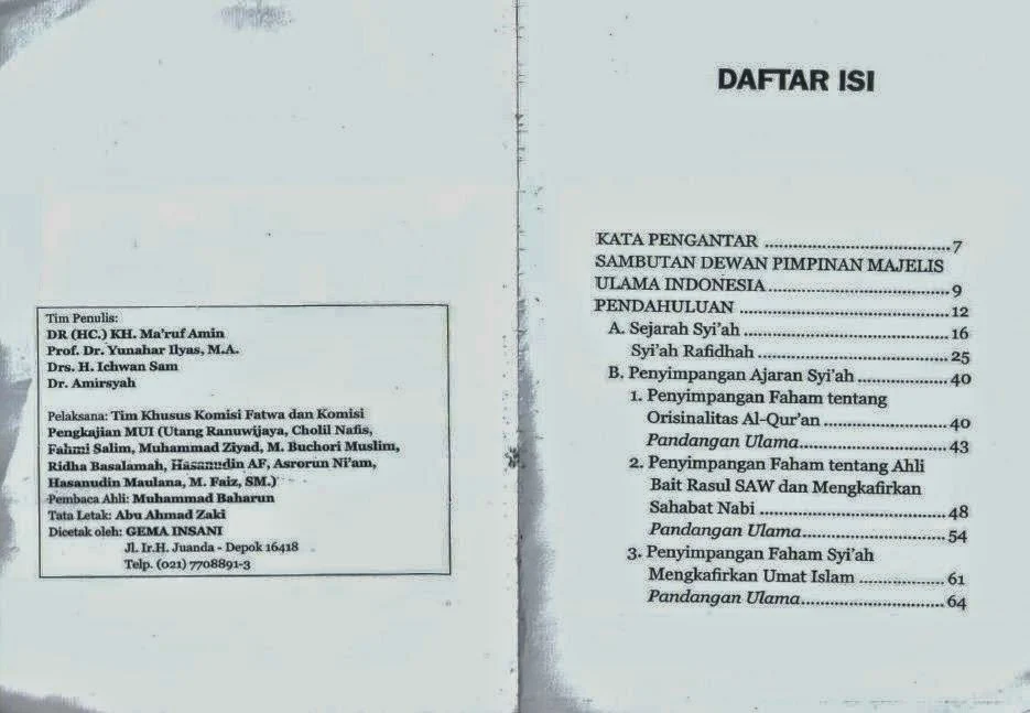Buku Mengenal dan Mewaspadai Penyimpangan Syi'ah di Indonesia Terbitan Gema Insani