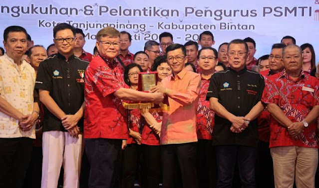 Hadiri Pelantikan Pengurus PSMTI Kota Tanjungpinang-Kabupaten Bintan, Hasan : Terus Pupuk Semangat Kekeluargaan
