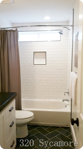 tile patterns in bathroom