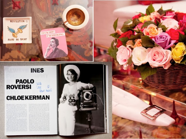 detalles flores y libro ines de la fressagne