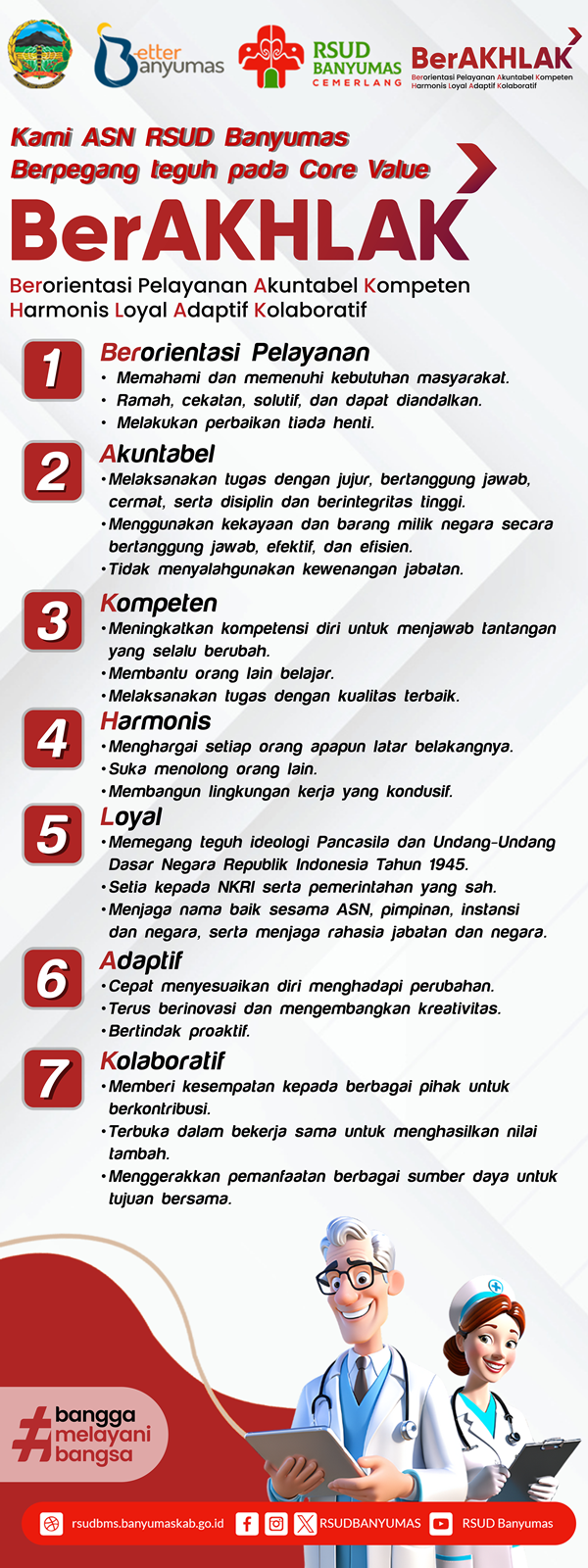 ASN RSUD Banyumas Berkomitmen pada Core Value BerAKHLAK dalam Pelayanan Publik