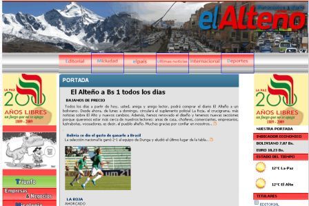 El periódico 'El Alteño' en internet ni fu ni fa