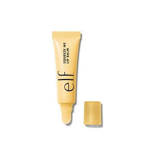 E.L.F. Squeeze Me Glow Moisturizing Lip Balm in a squeeze tube, offering sheer and hydrating shine.