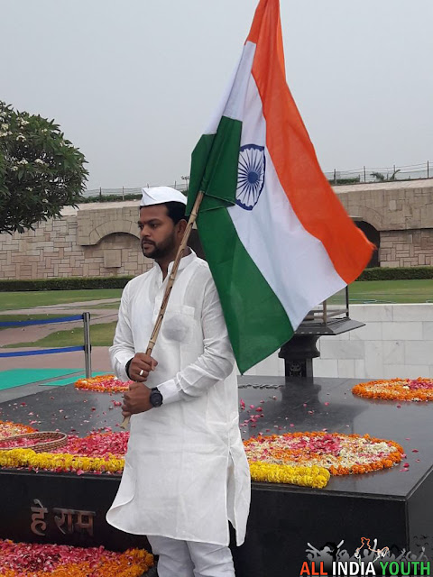 Ram Mohan Naidu with indian flag