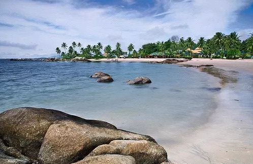 Keindahan Panorama Pantai dan Pesona Pasir Putih Pantai Tikus Bangka Belitung