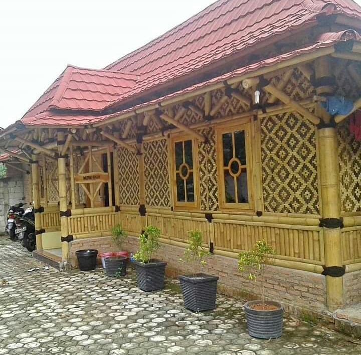 Villa Bambu  Rumah  Bambu  Minimallis Saung Bambu  Gajebo Bambu 