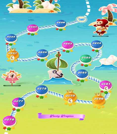 Candy Crush Saga level 3276-3290