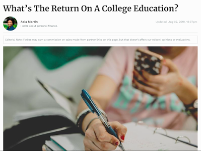 What’s The Return On A College Education?