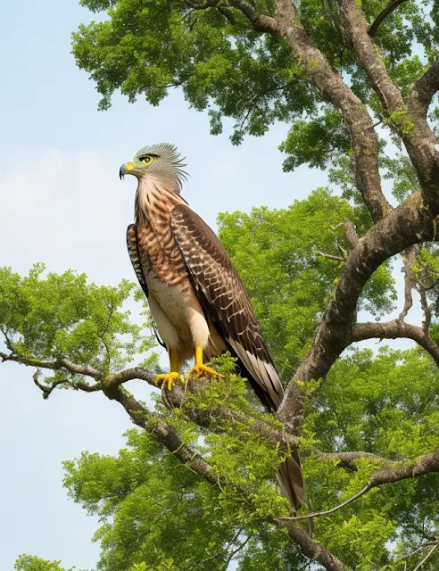 How many species of eagles? The part four  wikipidya/Various Useful Articles The Tawny Eagle The Crested Serpent Eagle The Lesser Spotted Eagle The Mountain Hawk-Eagle Little Eagle The Ornate hawk-eagle The Changeable Hawk-Eagle The Long-crested eagle The Black-and-white Hawk-eagle