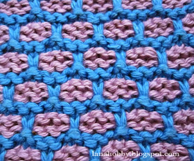 Two Color Bricks Stitch Knitting Pattern- Slip Stitch Brick Pattern