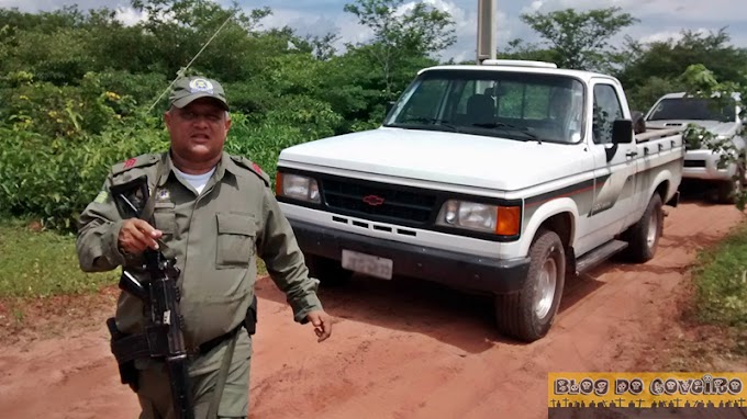 D-20 furtada no centro de Cocal é recuperada em meio a uma mata na zona rural