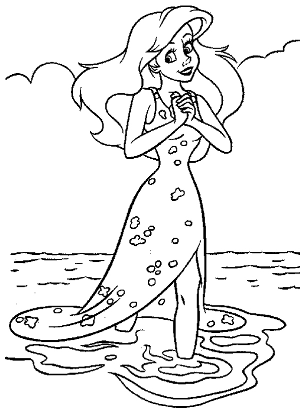 Princess Ariel Coloring Pages 8