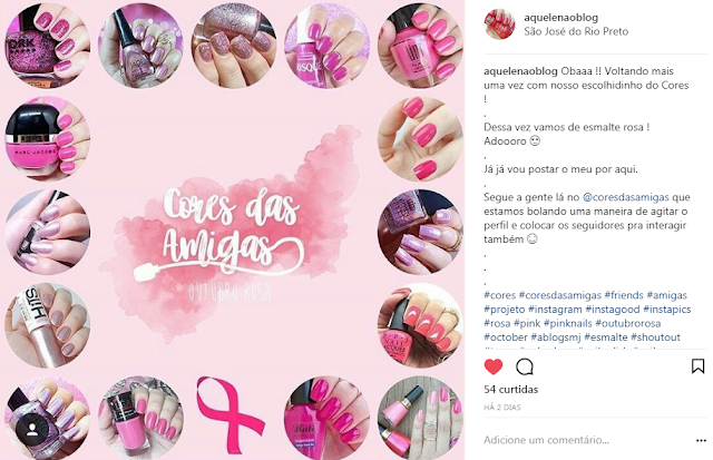 Projeto Cores das Amigas Outubro Rosa