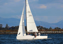 J/70 one-design speedster- sailing San Diego Hot Rum series