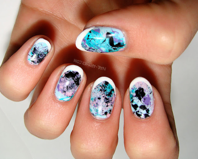 cool and easy Splatter nails Tutorial