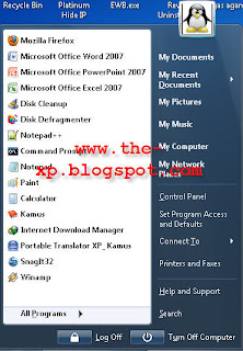 Cara Mengubah Tampilan Start Menu Windows XP