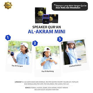 Al-Akram Mini Speaker Pemutar Audio Al Qur'An NEW VERSION