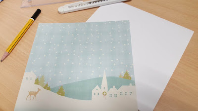 DIY Christmas cards with scrapbook paper