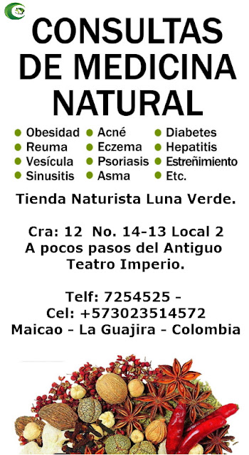 Tienda Naturista Luna Verde Cra 12 No. 14-13 Local 2  A pocos pasos del antiguo Teatro Imperio. Maicao - La Guajira - Colombia