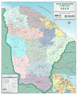 Versão 2023 do Mapa Rodoviário do Ceará é lançada pela Superintendência de Obras Públicas