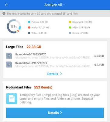 Analyze memory and files