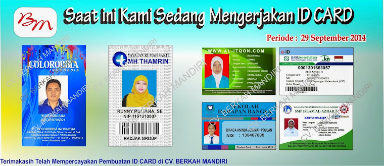 CETAK ID CARD, KARTU KARYAWAN, KARTU PELAJAR DAN KARTU 