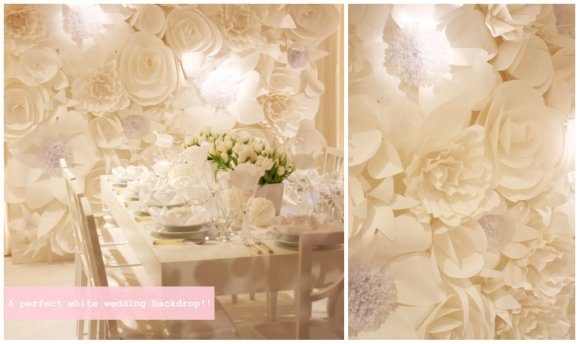 A Perfect White Wedding Backdrop I couldn't resist sharing this with you 