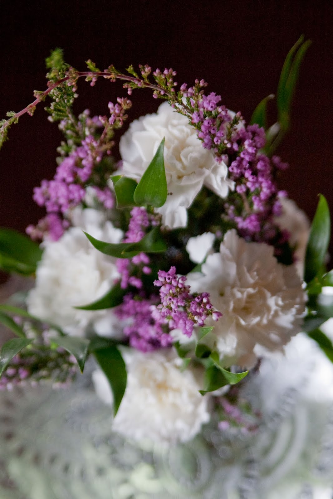 Bridal bouquet of blue orchids