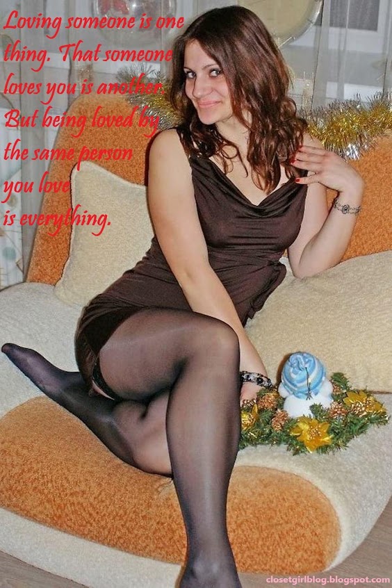 Feeling loved makes you look much more beautiful, especially when wearing black stockings