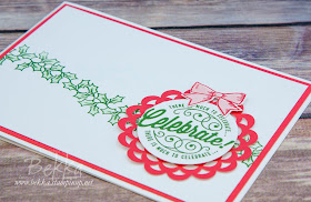 Here's to Cheers & Holly Berry Happiness Christmas Card made with products from Stampin' Up! UK which you can get here.