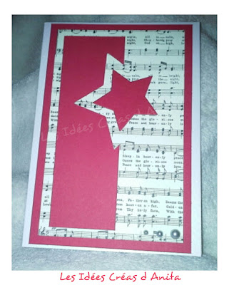 carte de noel etoile, carte d'anniversaire, stampin up