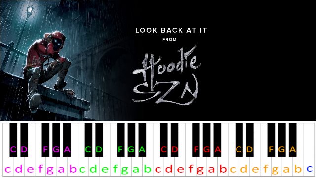 Look Back At It by A Boogie Wit Da Hoodie Piano / Keyboard Easy Letter Notes for Beginners