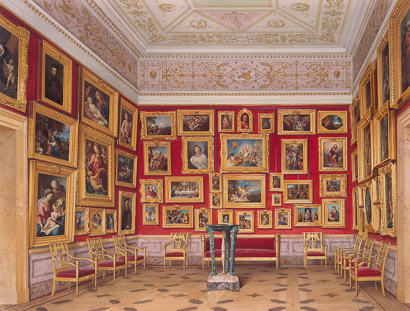 Interiors of the New Hermitage. The Study of Italian Art by Luigi Premazzi - Architecture, Interiors Drawings from Hermitage Museum