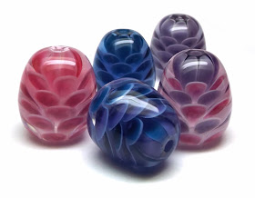 Lampwork glass focal beads