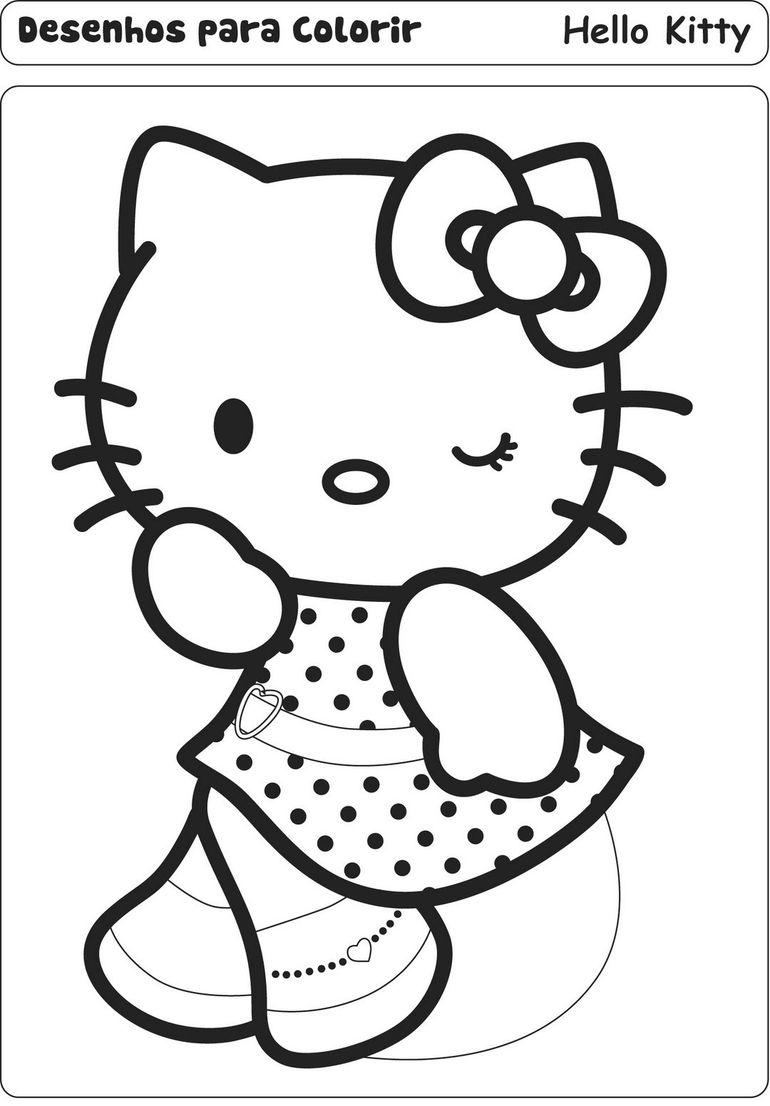 Desenhos Para Colori princesa hello kitty desenhar