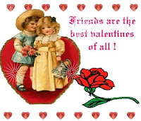 valentines friends greeting card