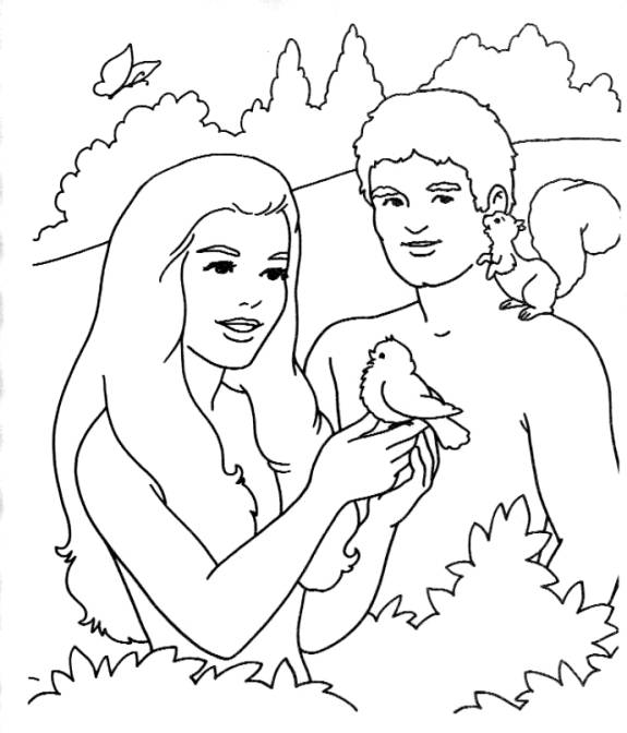 Adam And Eve Coloring Pages 6