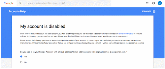How to Recover My Disabled Gmail Account 