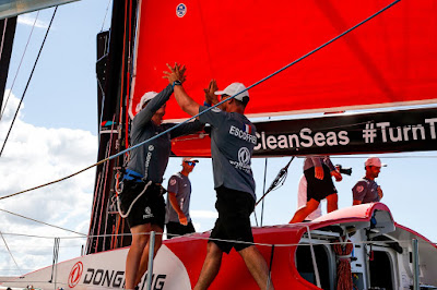 Dongfeng emporte l'In Port à Auckland suivi de Team AkzoNobel